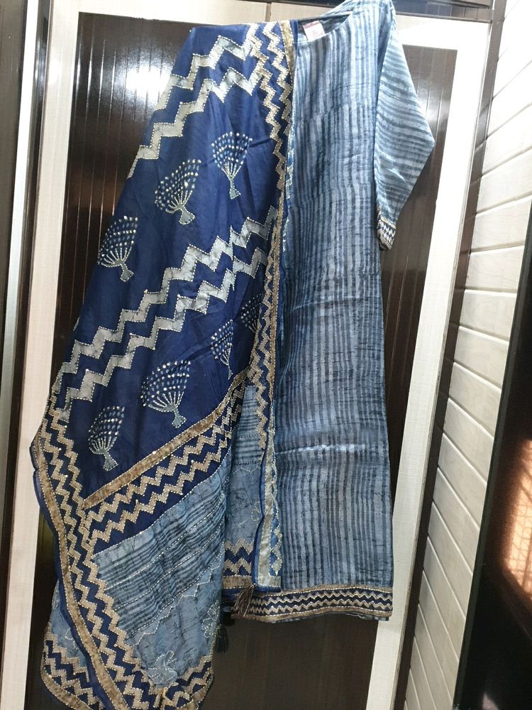 Heavy Dupata With Work Wear Kurtha