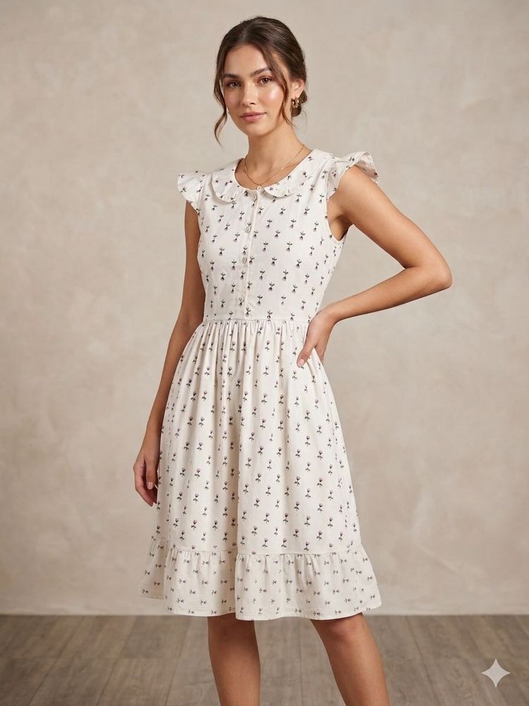 Chic Floral Print Button-Up Midi Dress