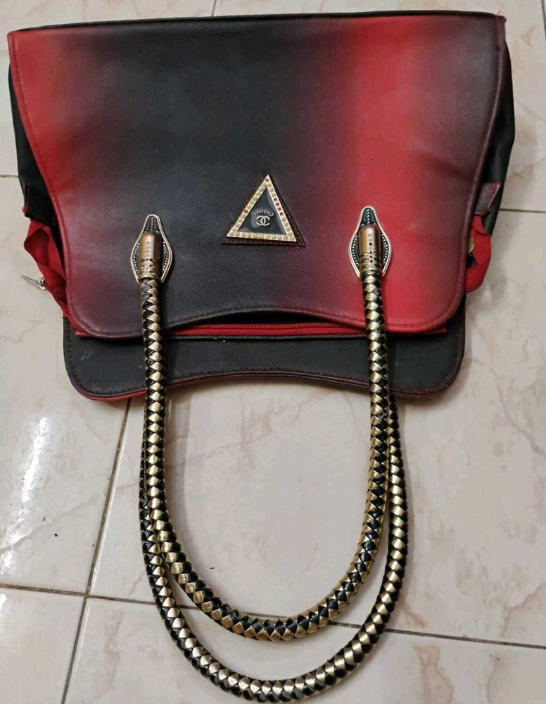 Ombre Red &amp; Black Handbag