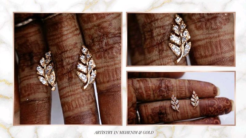 Elegant Leaf Design Stud Earrings