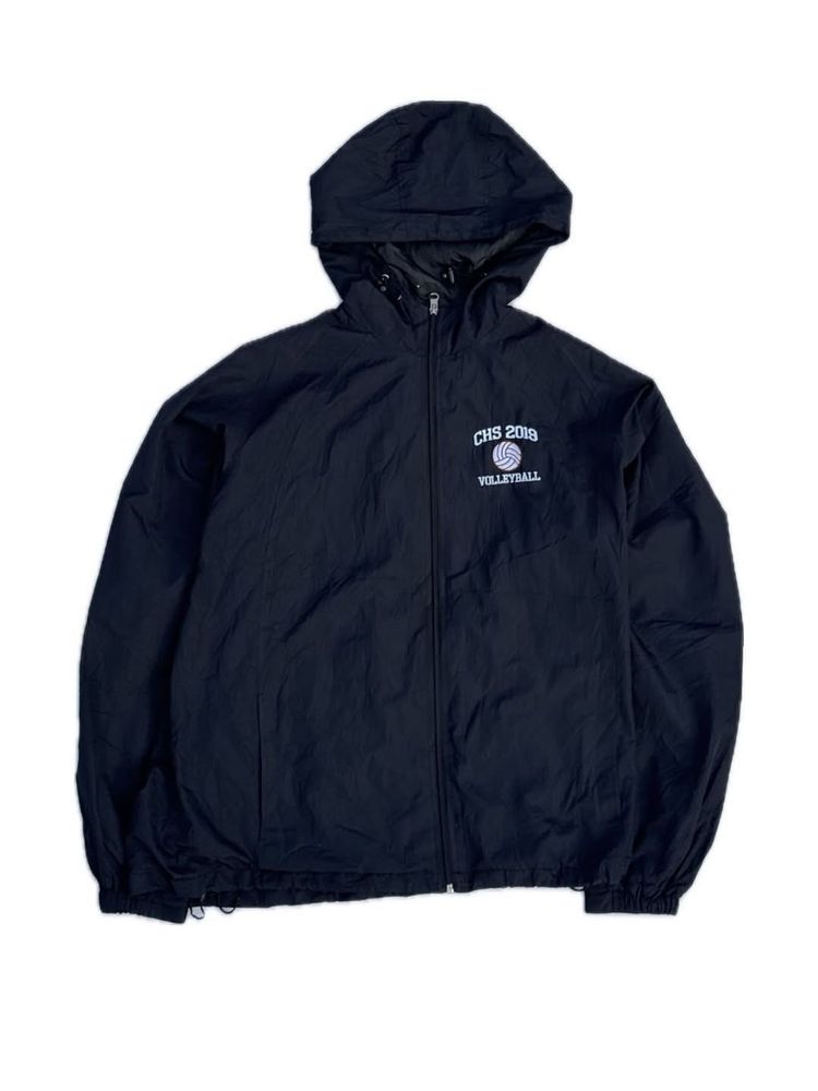Navy Blue Volleyball Hooded Jacket