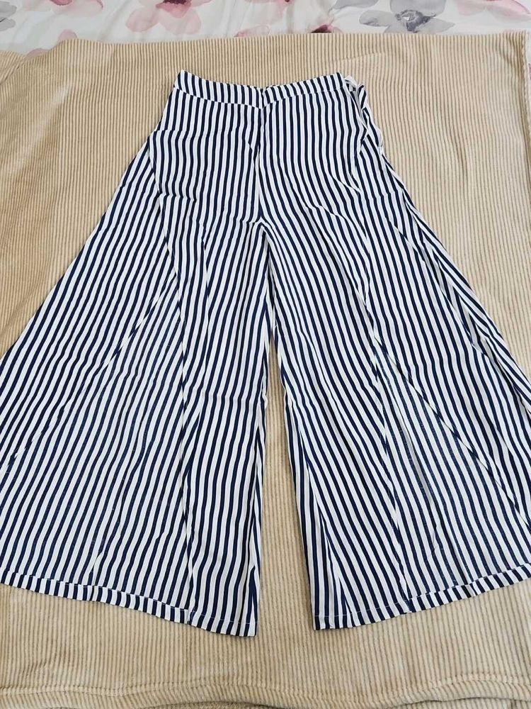 Striped Wide-Leg Palazzo Pants