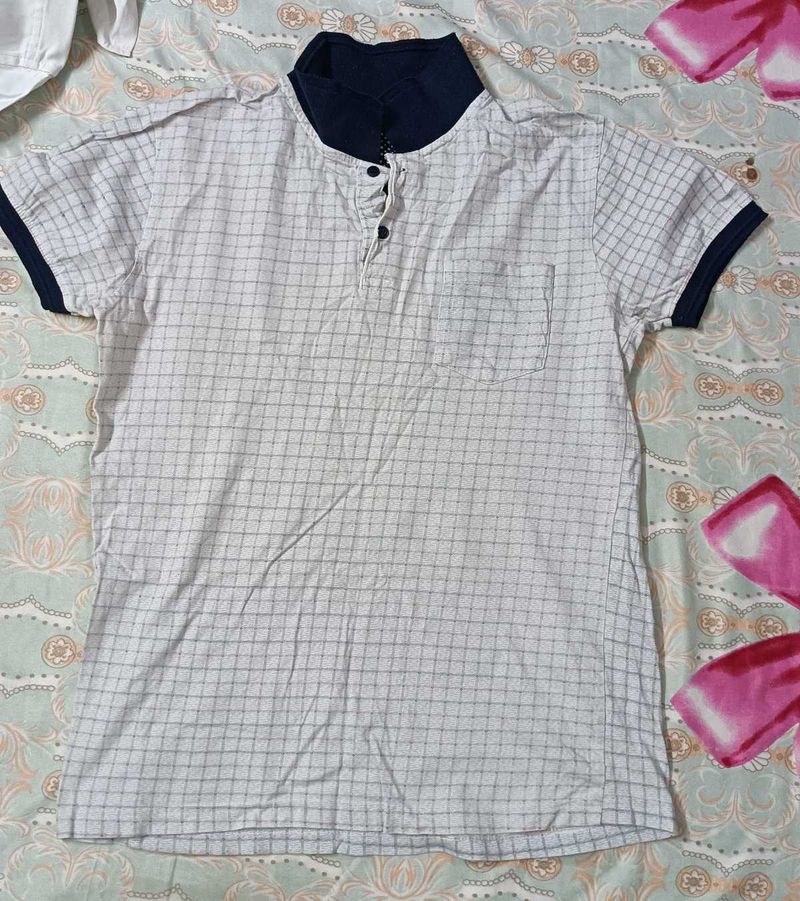Men's Checked Polo T-Shirt