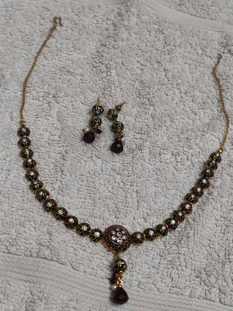 Indian Ethnic Necklace and Earring Set