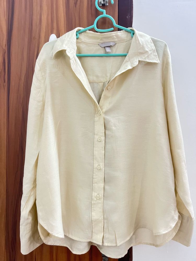 Elegant Cream Button-Up Shirt