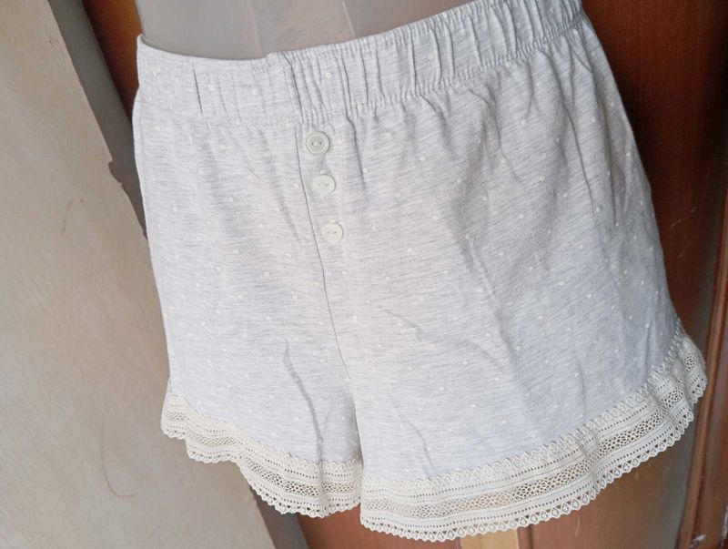 Cozy Lace Trim Sleep Shorts