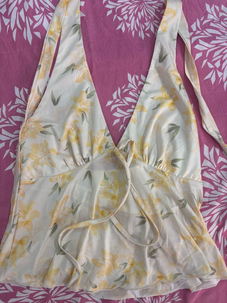 Floral Halter Neck Top