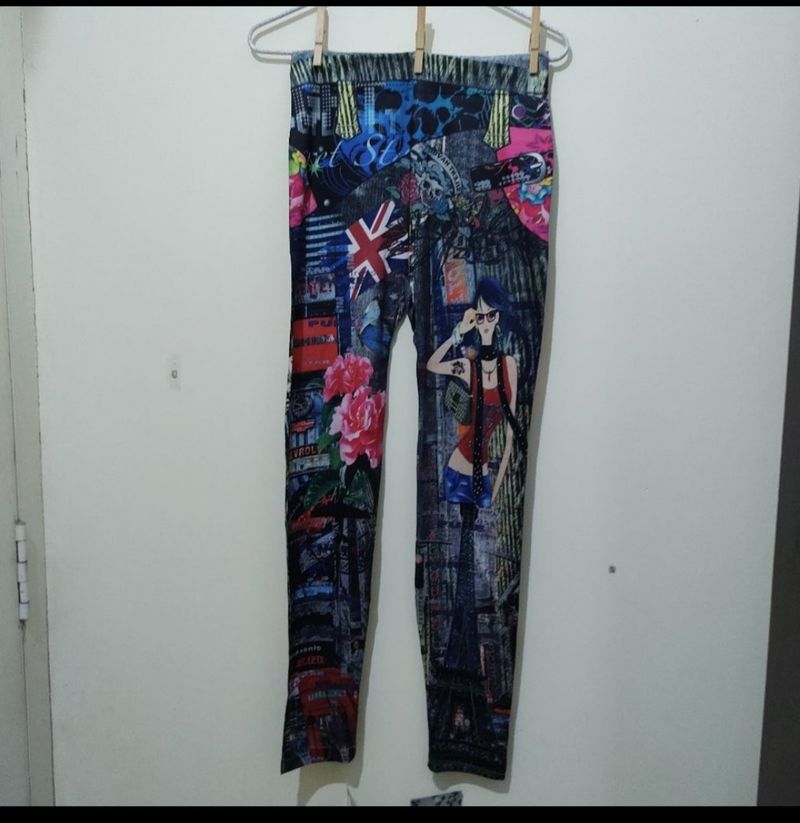 ColorFuel multicolour floral printed legging jegging