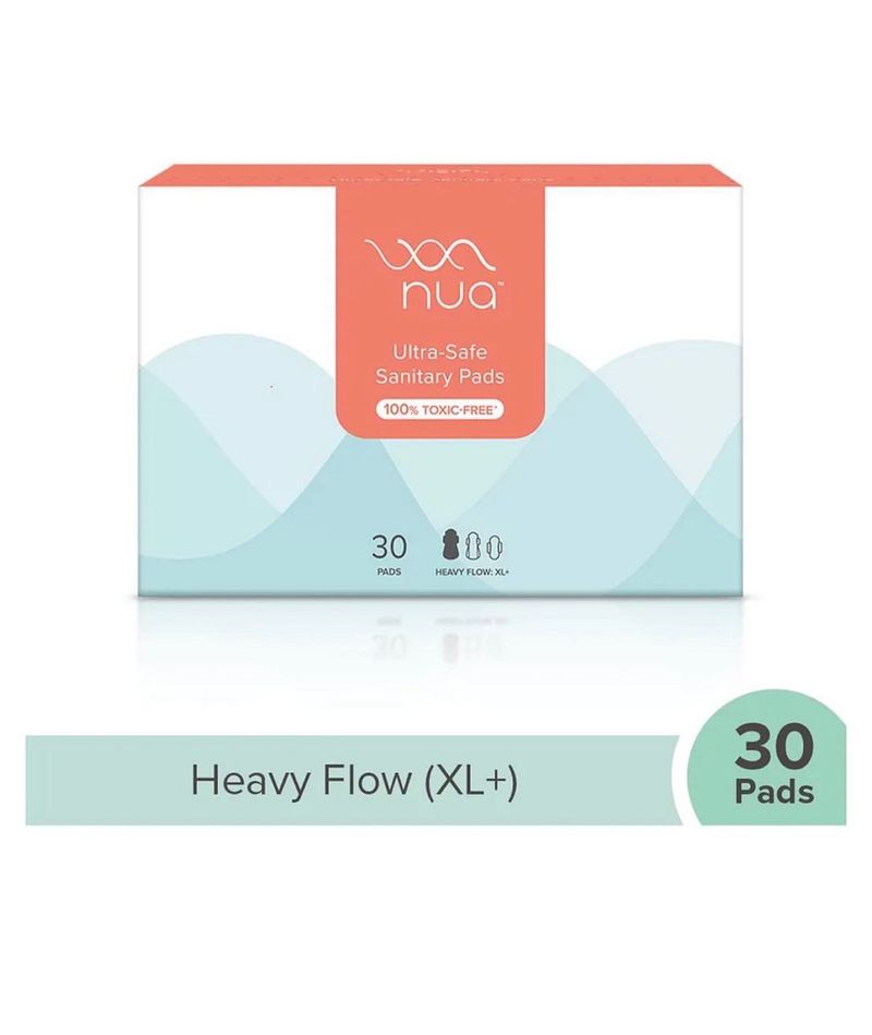 Nua Heavy Flow XL+ Sanitary Pads (30 Count)