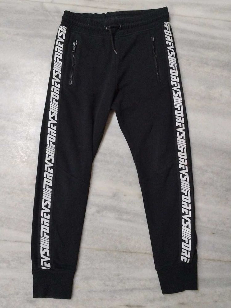 Black Joggers with Side Detail
