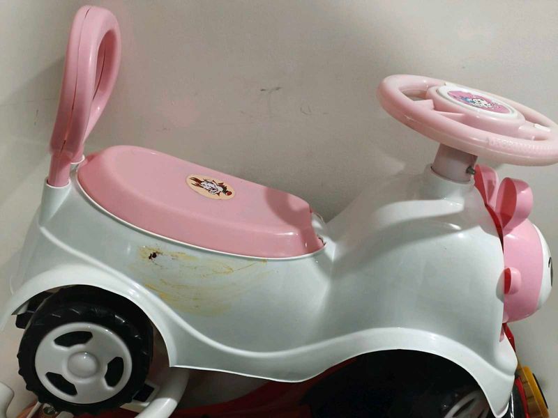 Pink &amp; White Ride-On Toy Car