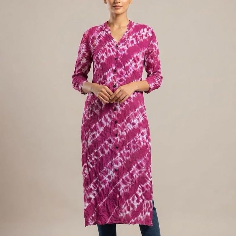 Pink Tie-Dye Kurta