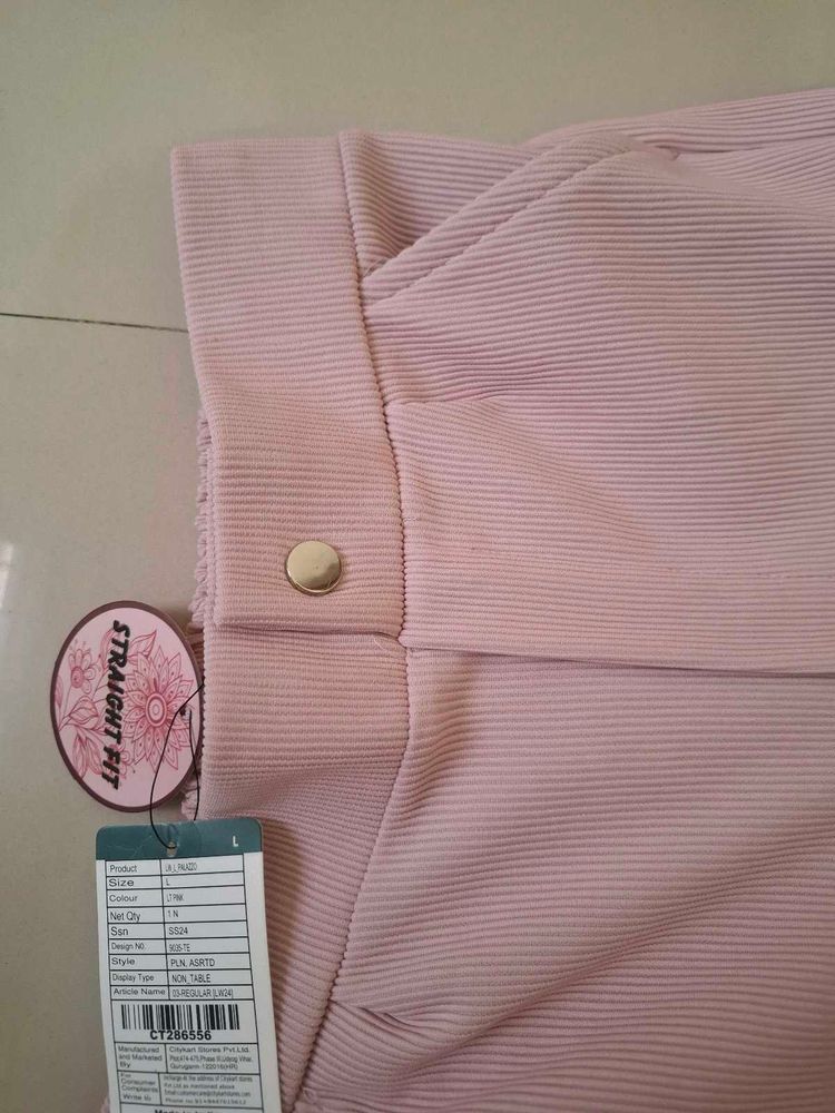 Pink Striped Palazzo Pants