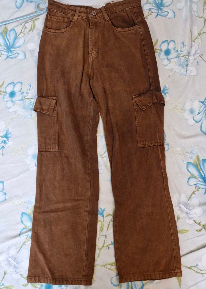 Brown Cargo Jeans