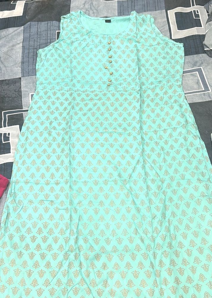 Straight Cut Kurta - Mint Shade