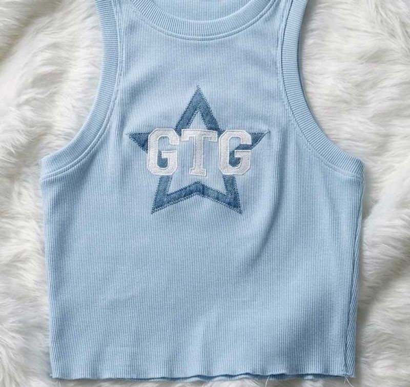 GTG Star Ribbed Crop Tank