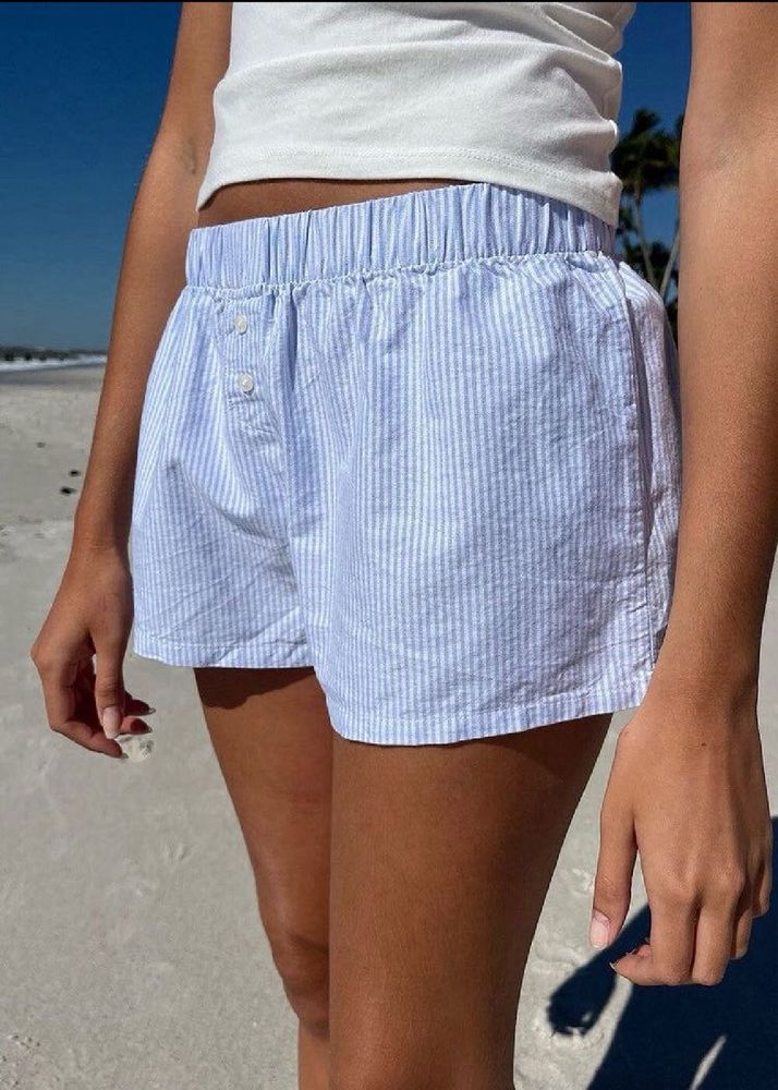 Blue Stripe Lounge Shorts