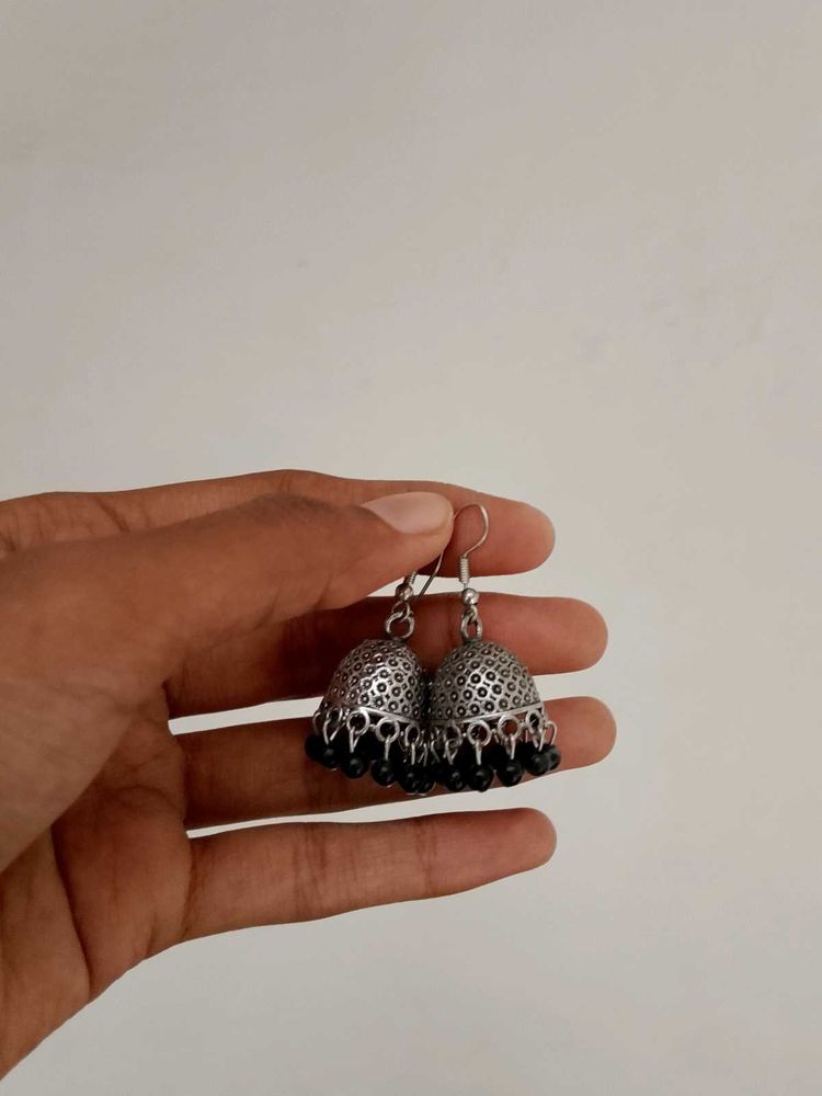 Stylish Oxidized Jhumka Earrings