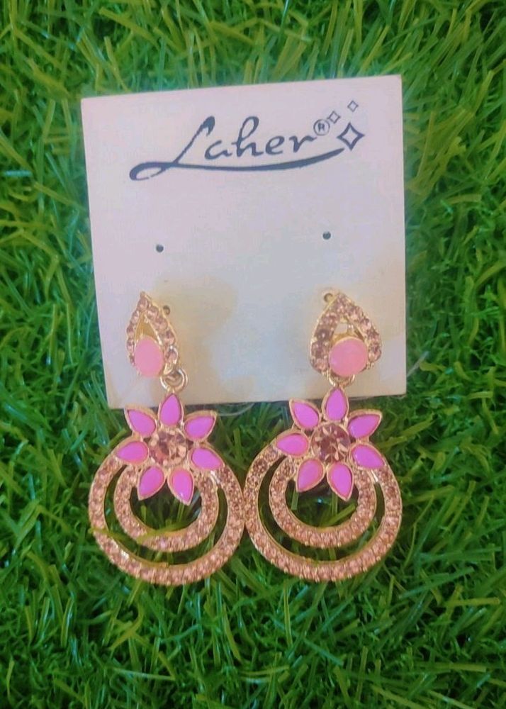 Pink Colour Earring