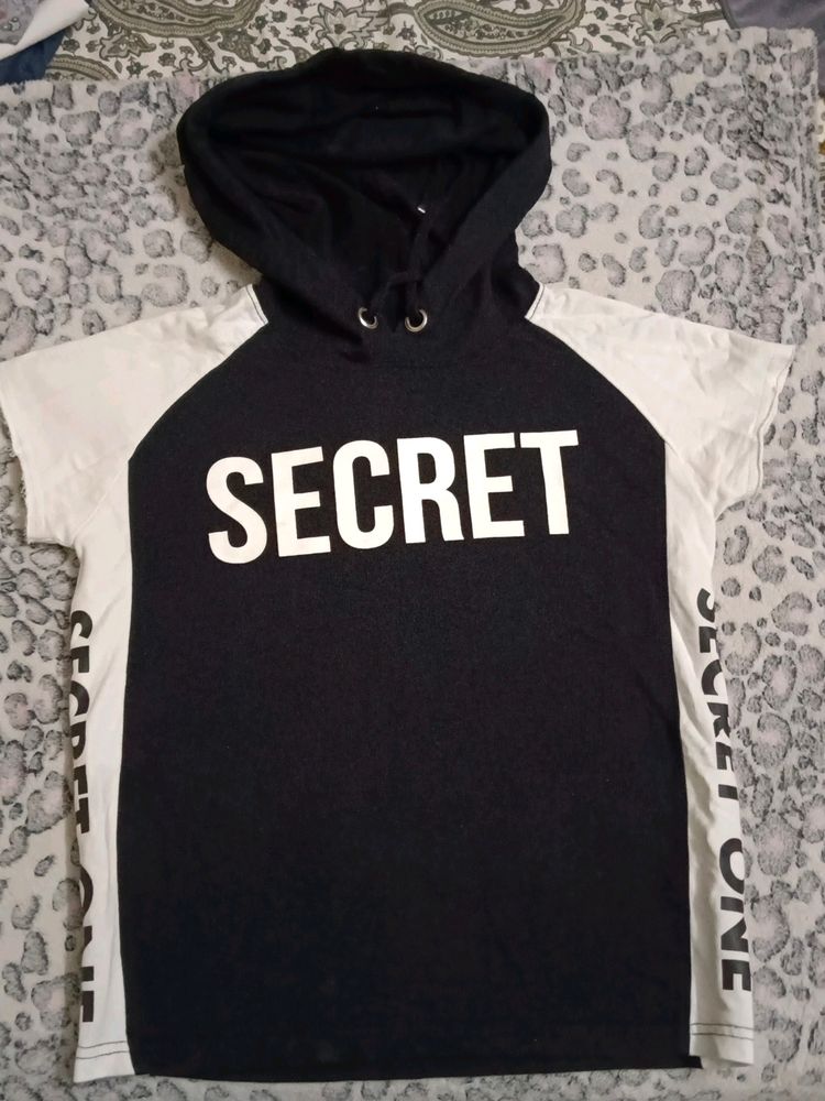 Westside black And White Hoodie