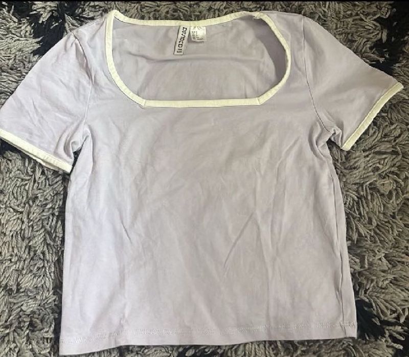 Lavender Square Neck Top