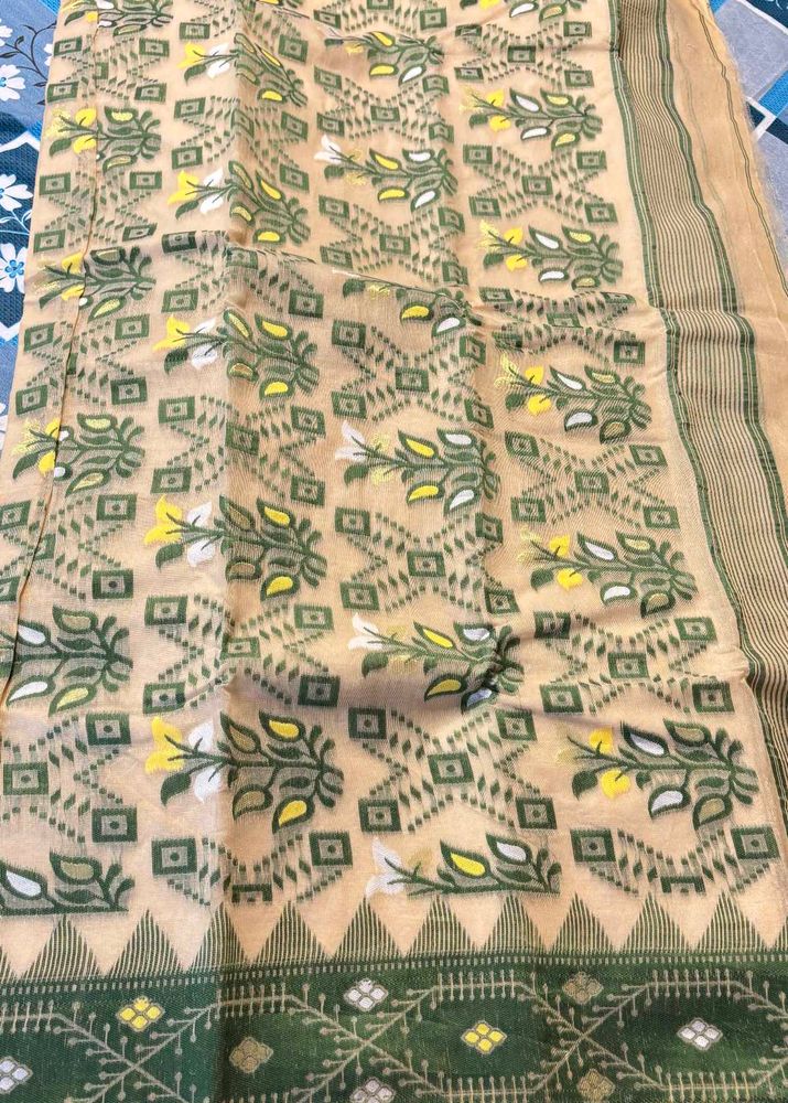 Tant Jamdani Cotton Saree