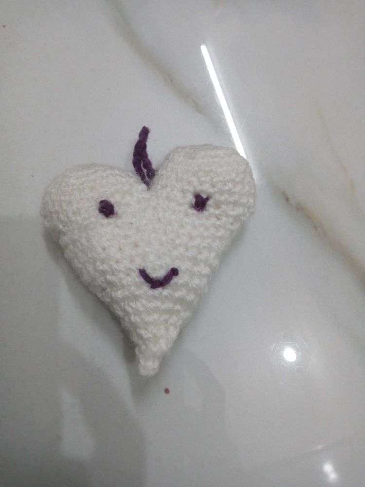 Handmade Crocheted Heart Charm