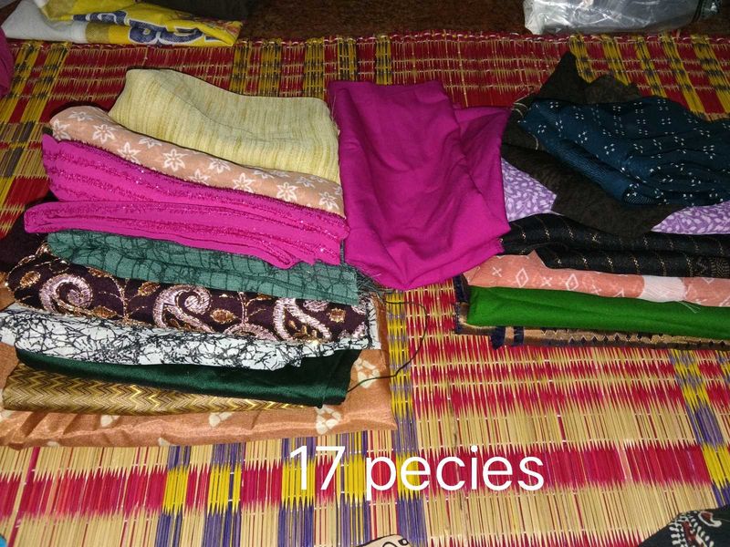 Assorted  blouse Fabric Pieces(17)