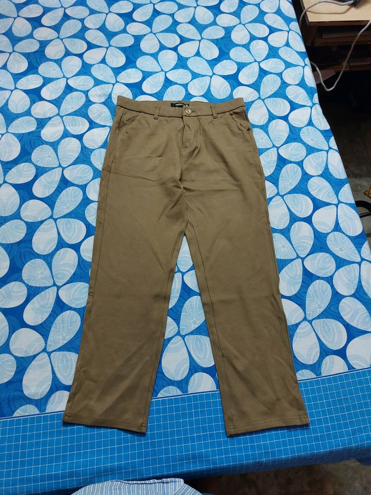 Skinny Brown Ankle Length Trousers