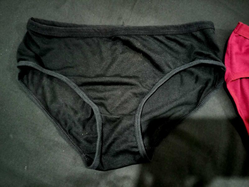 Black, maroon and pink Cotton Briefs