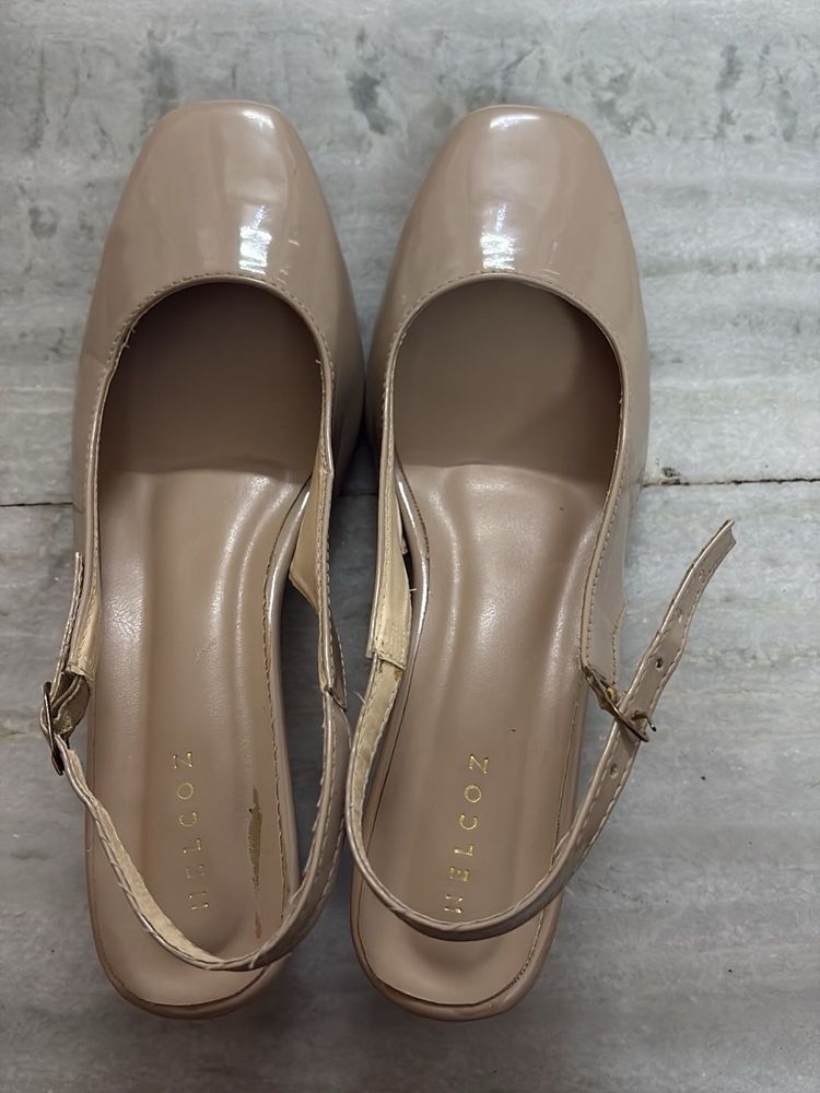 Elegant Beige Slingback Flats