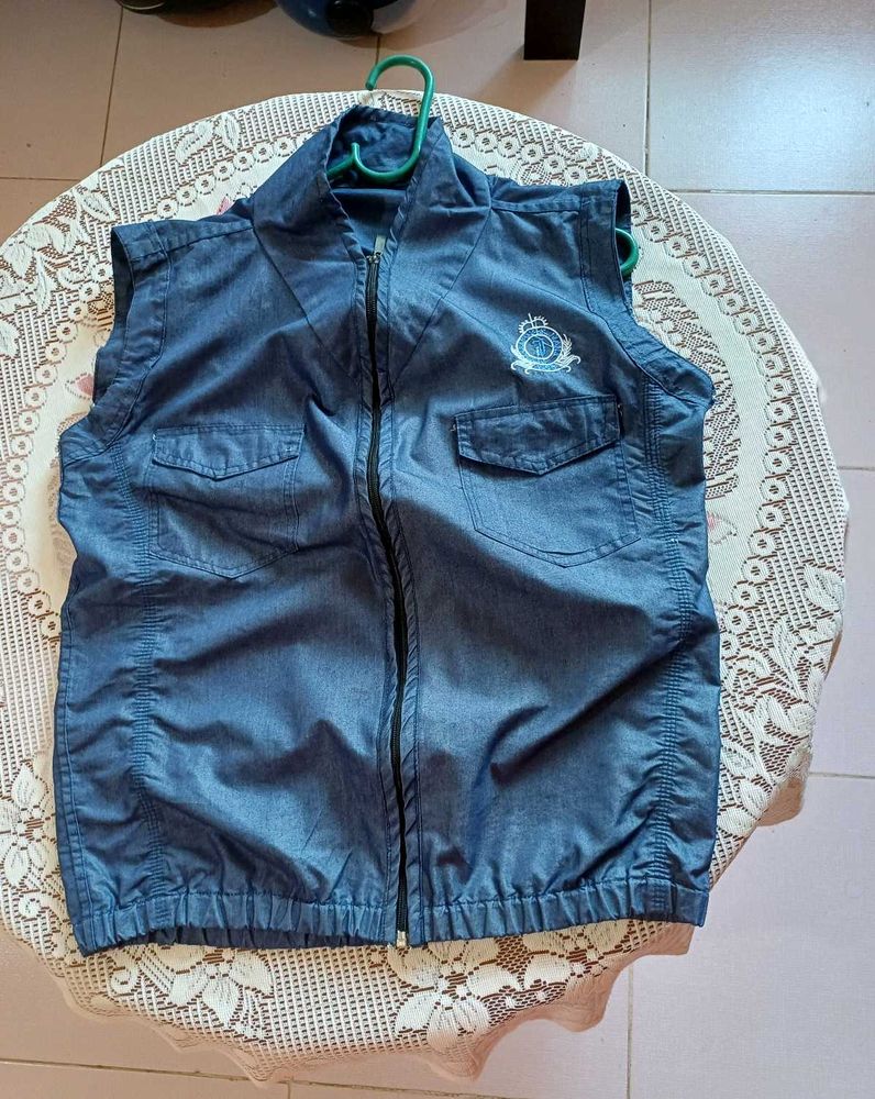 Blue Vest sleeveless Jacket