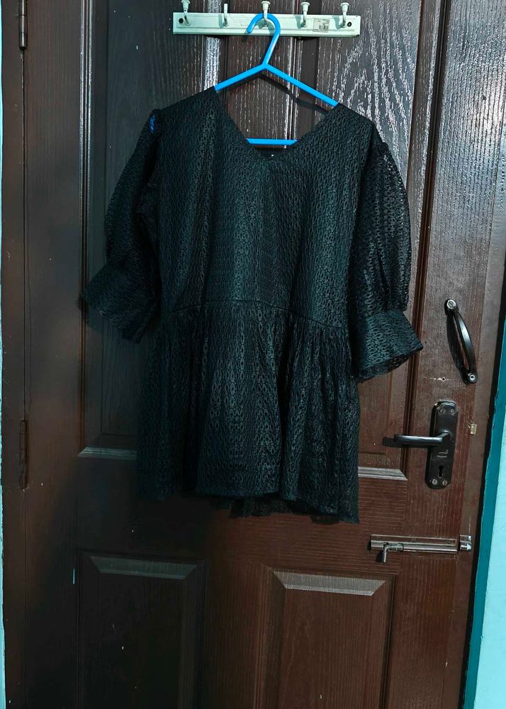 Elegant Black Lace Top