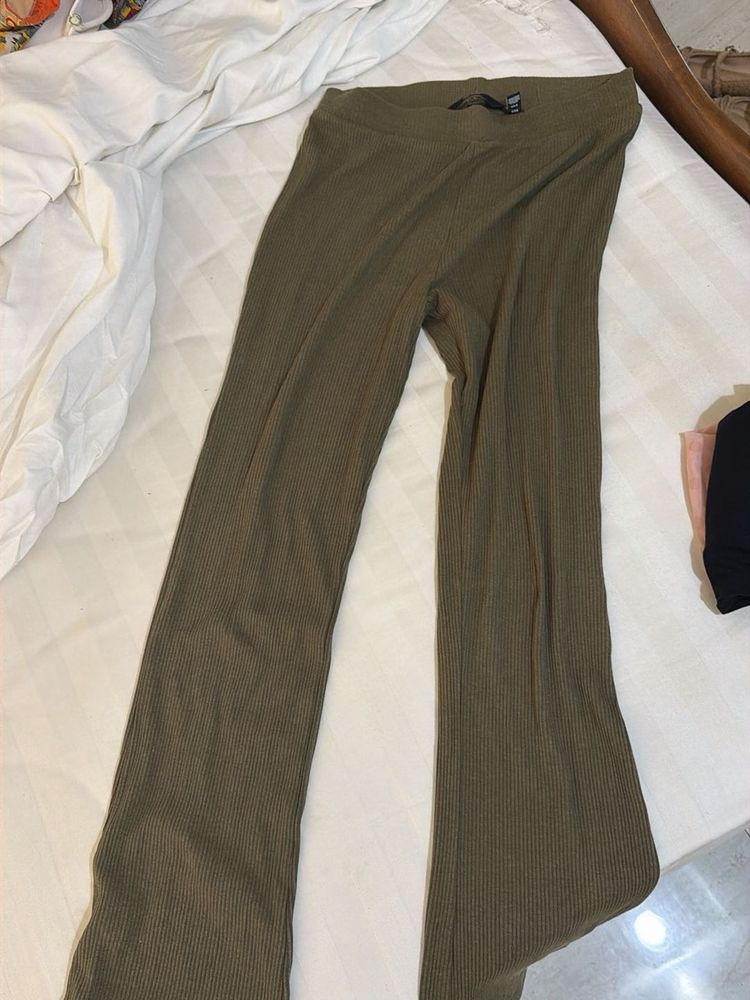 Olive Flare Pants