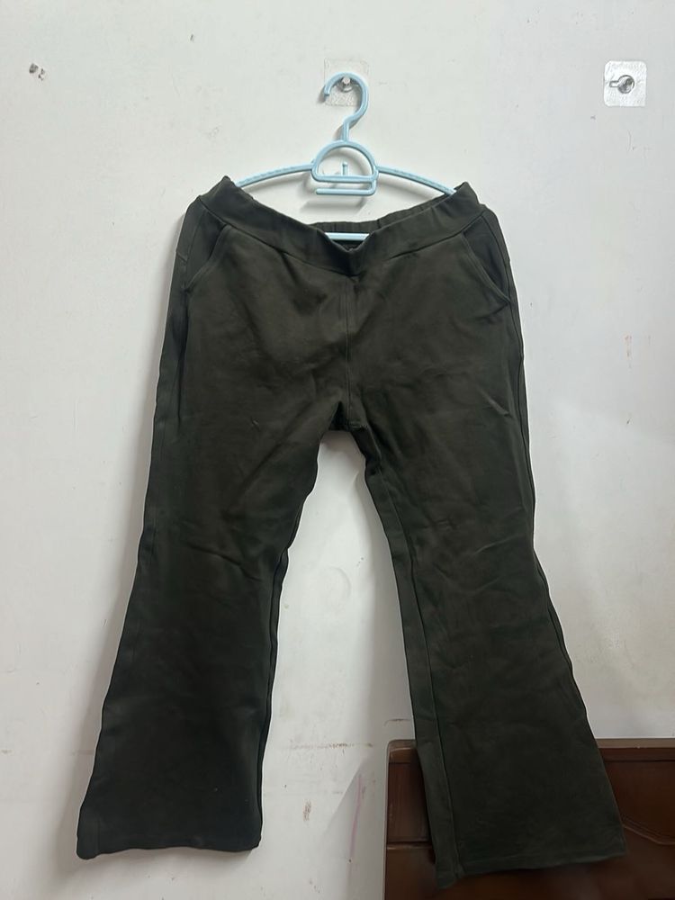 Dark Green Flared Pants
