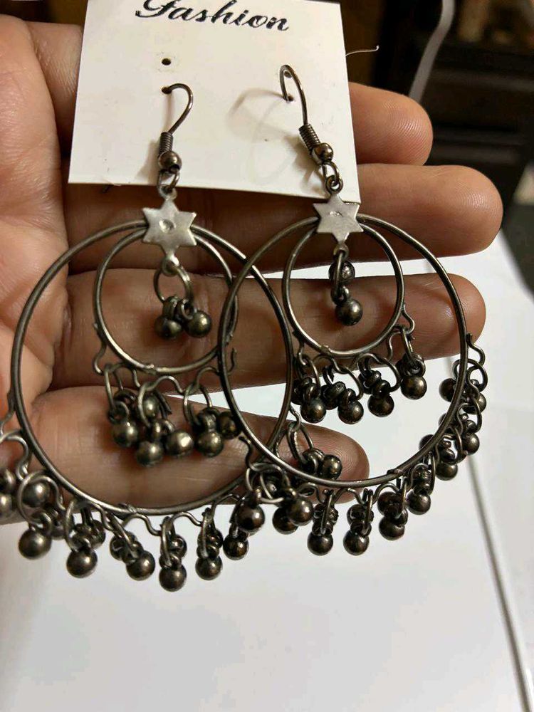 Boho Hoop Jhumka Earrings
