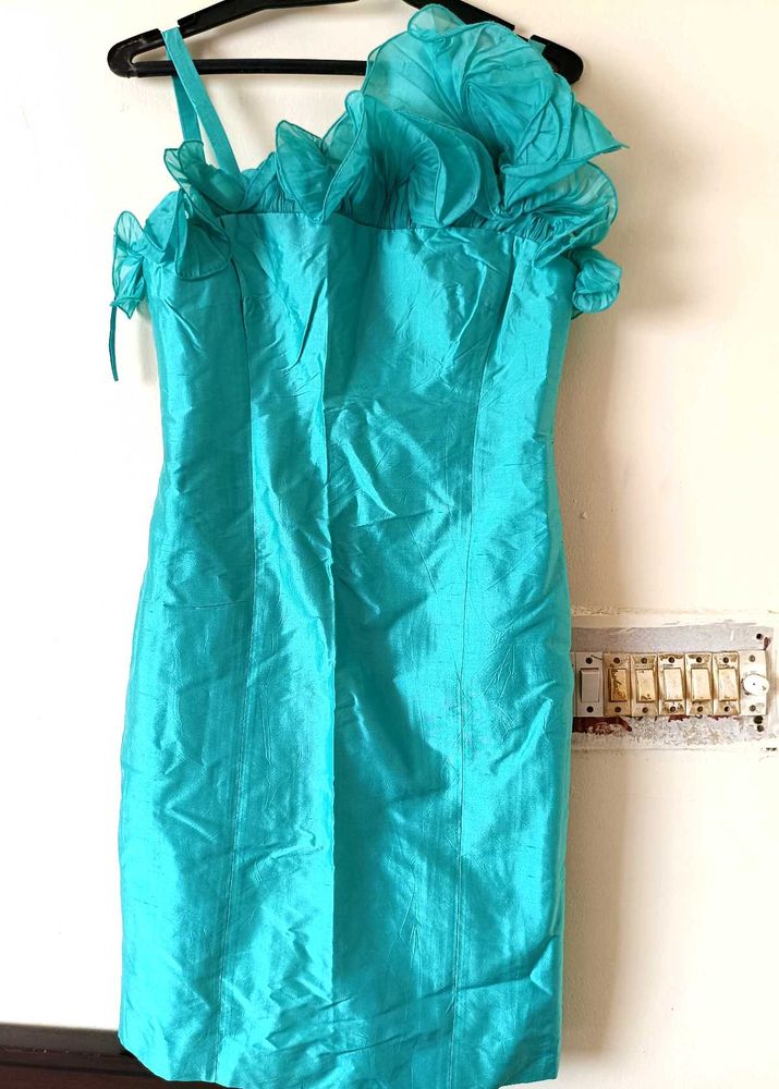 Stunning Teal Ruffle Dress