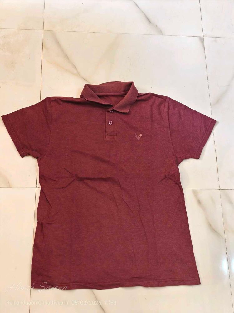 Men's Maroon Polo T-Shirt