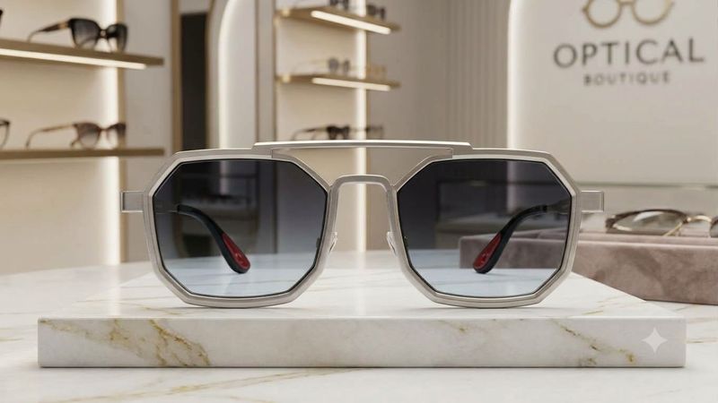 Stylish Octagonal Frame Sunglasses