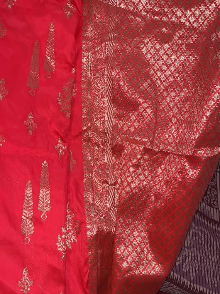 beautiful pink silk saree