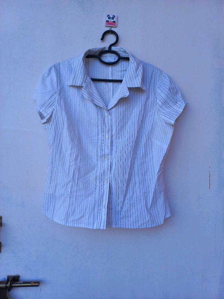 Classic Striped Button-Up Shirt