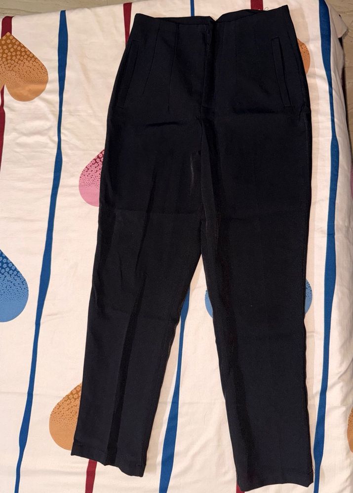 Urbanic Black Panelled Tailored Trousers | Size M