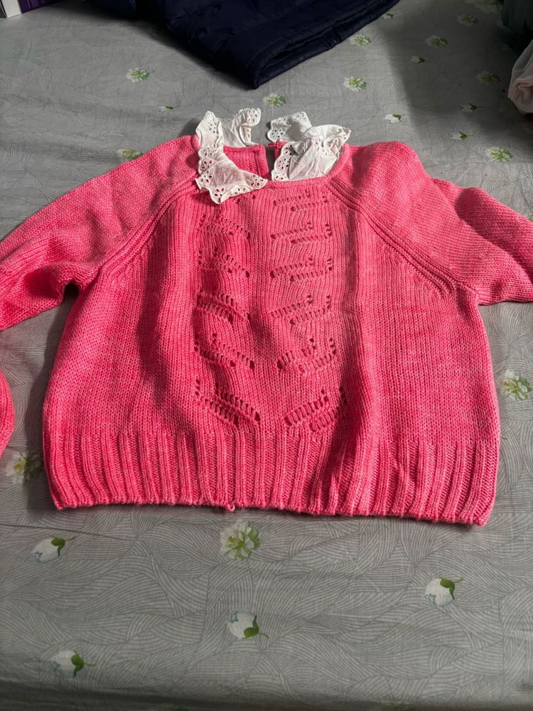 Cute Pink Knit Sweater