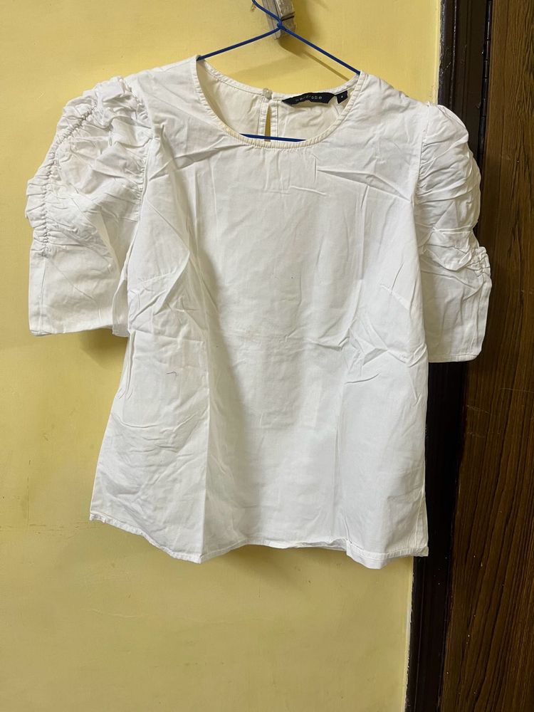Chic White Puff Sleeve Top