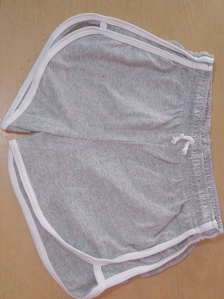 Grey Dolphin Shorts with White Trim