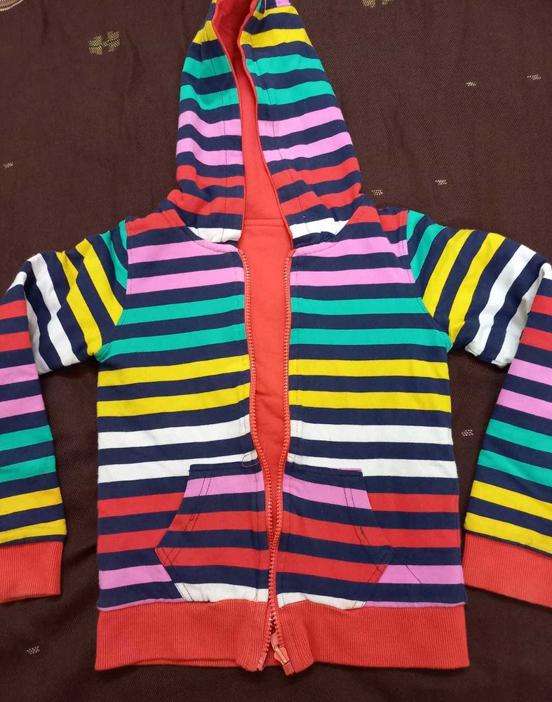 Colorful Striped Hoodie