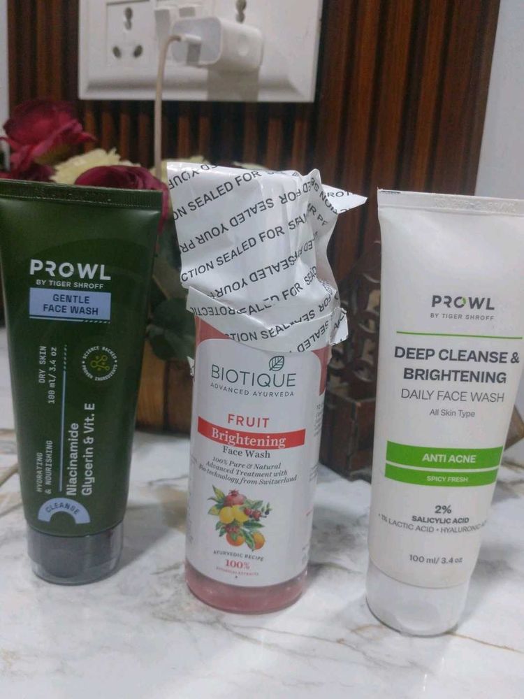 Prowl &amp; Biotique Face Wash Bundle