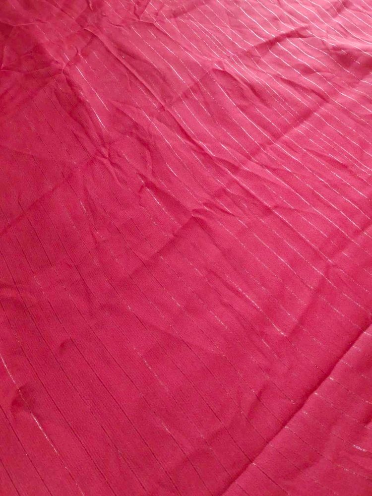 Maroon Saree with Silver Stripes