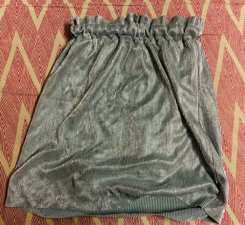 Shiny Silver Mini Skirt