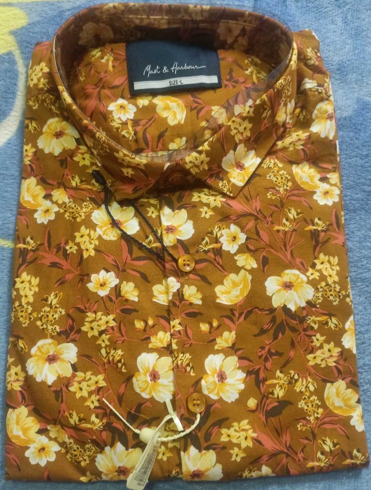 Men's Floral Print Casual Shirt